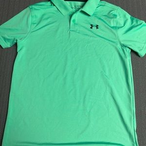 Worn 1-2X YXL Green Under Armour Polo